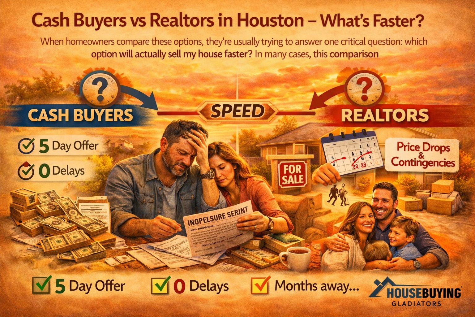 Cash Buyers vs Realtors in Houston – What’s Faster?