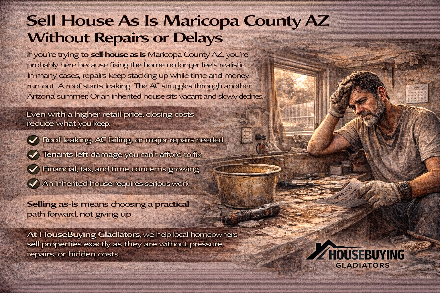 Sell House As-Is Maricopa County AZ Without Repairs or Delays