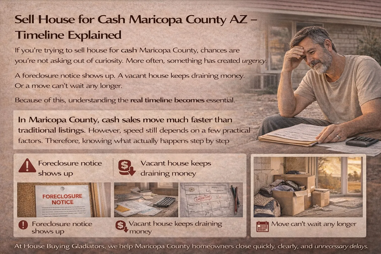 Sell House for Cash Maricopa County AZ Timeline Explained