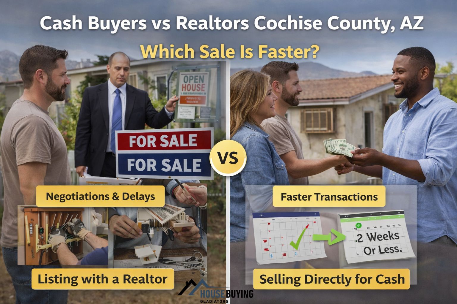 Cash Buyers vs Realtors Cochise County AZ Which Sale Is Faster?