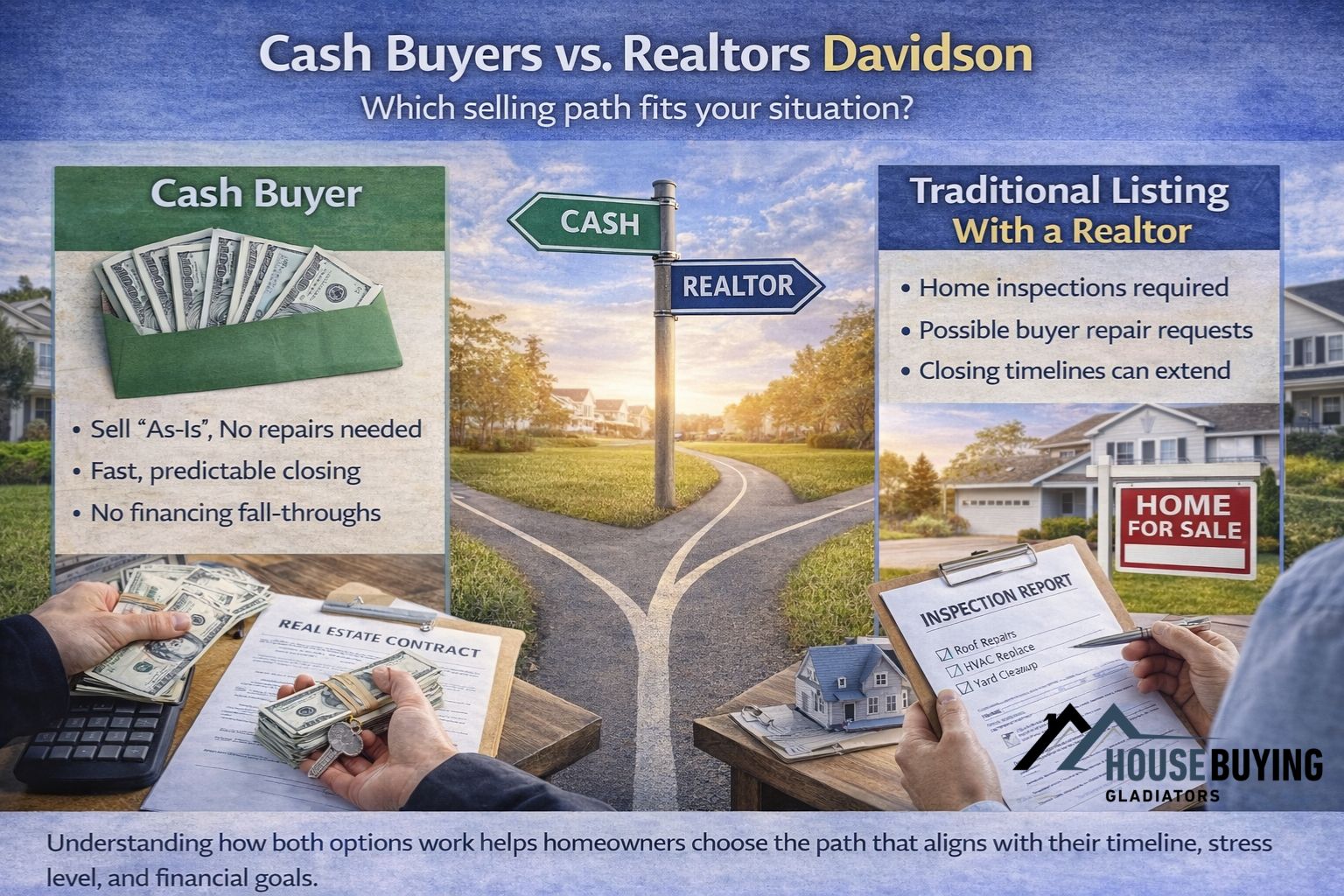 Cash Buyers vs Realtors Davidson County TN Compared