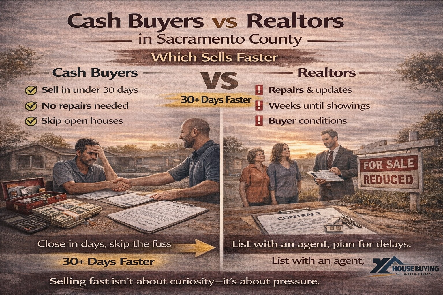 Cash Buyers vs Realtors in Sacramento County Which Sells Faster