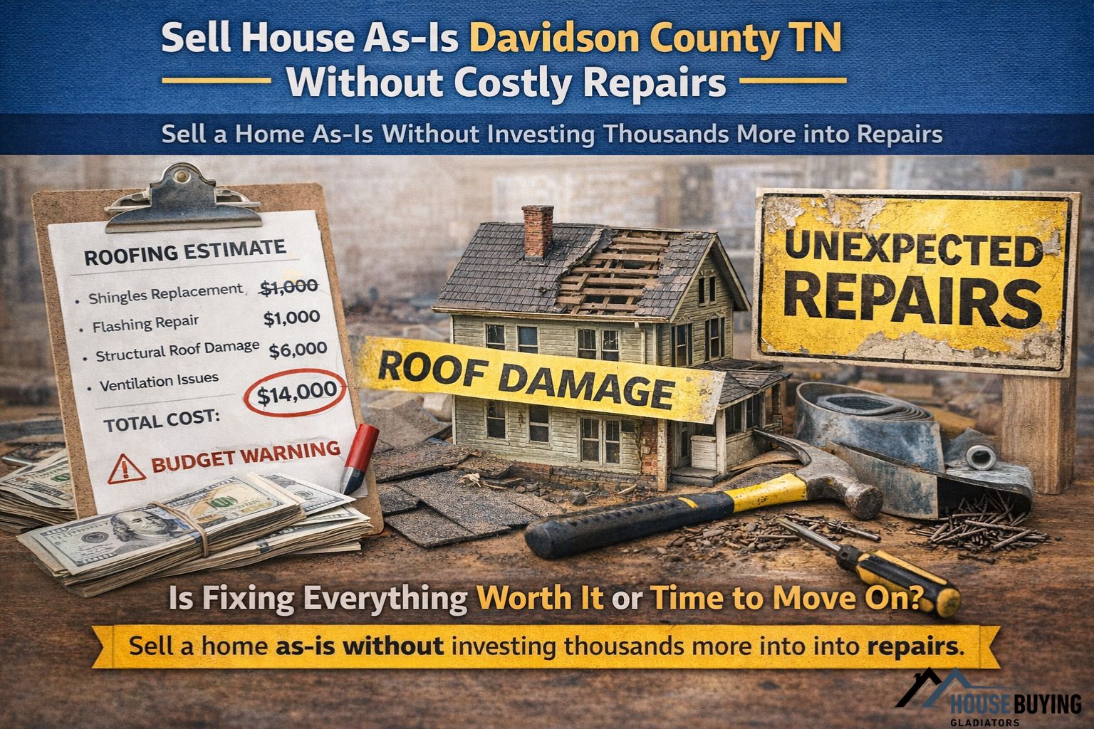 Sell House As-Is Davidson County TN Without Costly Repairs