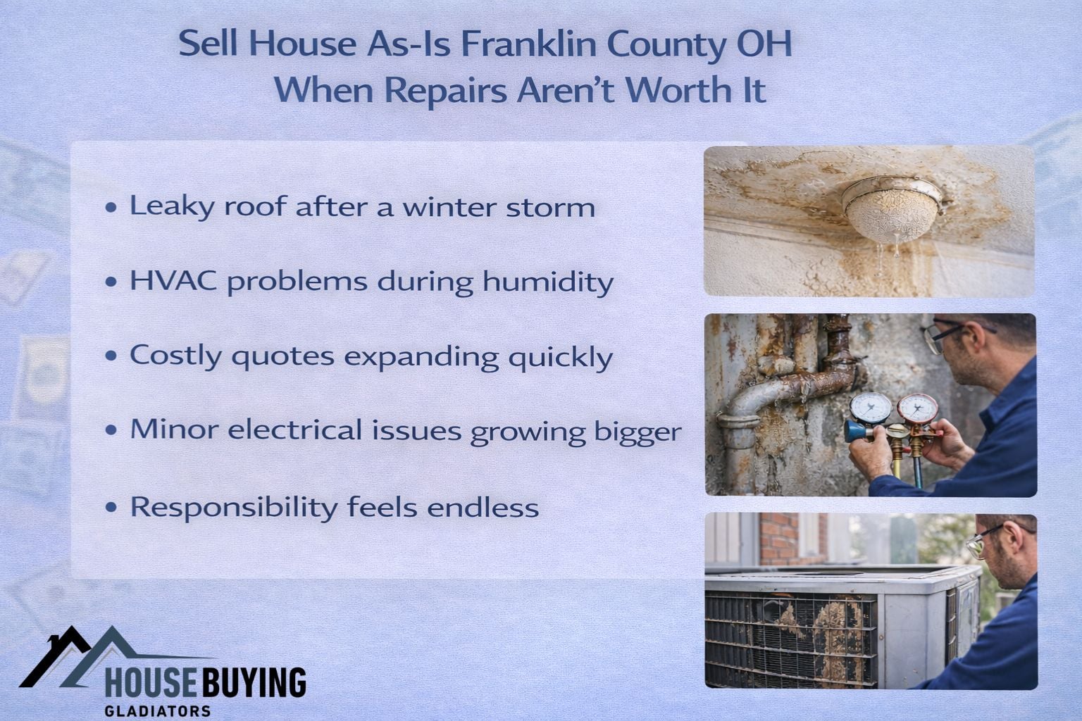 Sell House As-Is Franklin County OH When Repairs Aren’t Worth It