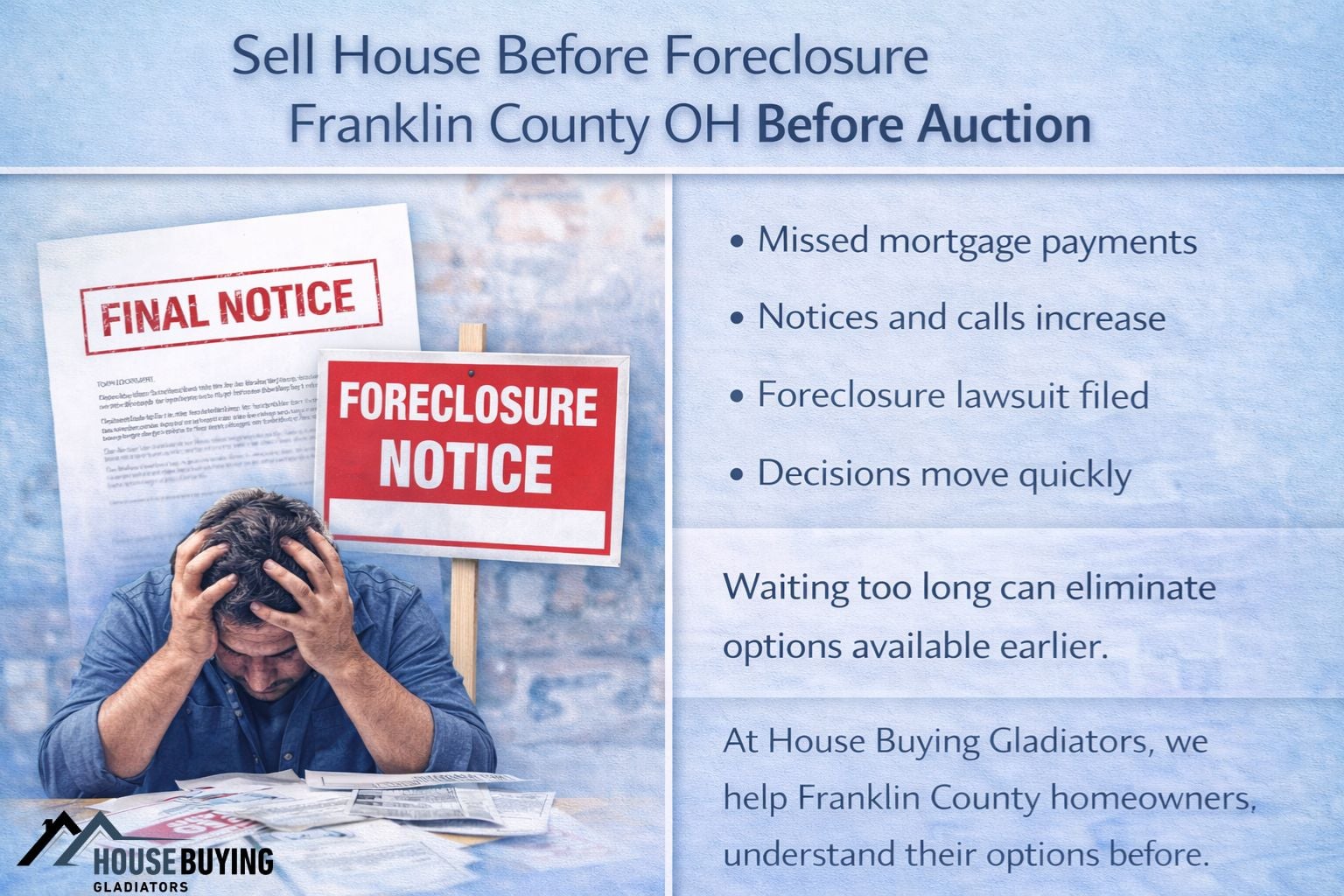 Sell House Before Foreclosure Franklin County OH Before Auction
