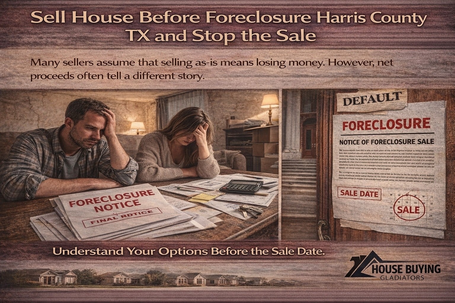 Sell House Before Foreclosure Harris County TX and Stop the Sale