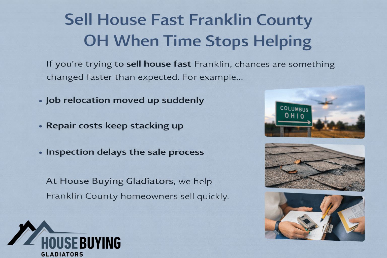 Sell House Fast Franklin County OH When Time Stops Helping