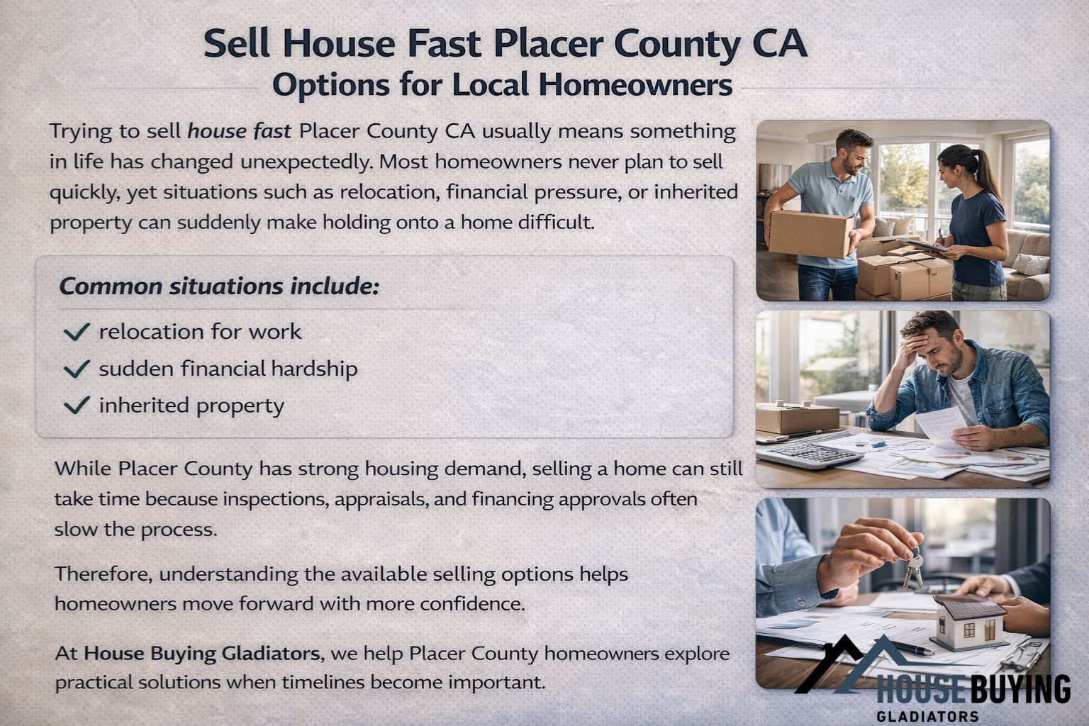 Sell House Fast Placer County CA Options for Local Homeowners