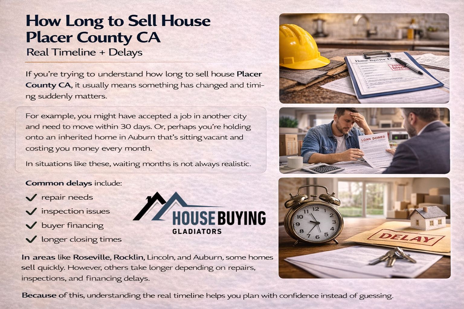 How Long to Sell House Placer County CA Real Timeline + Delays