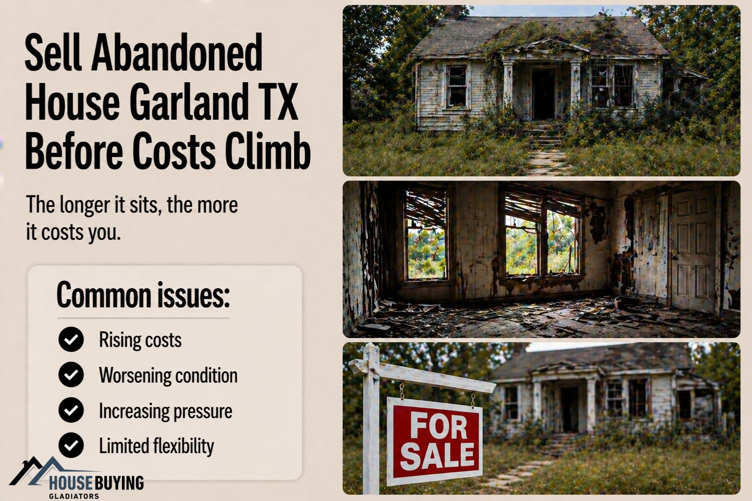 Sell Abandoned House Garland TX Before It Costs You More