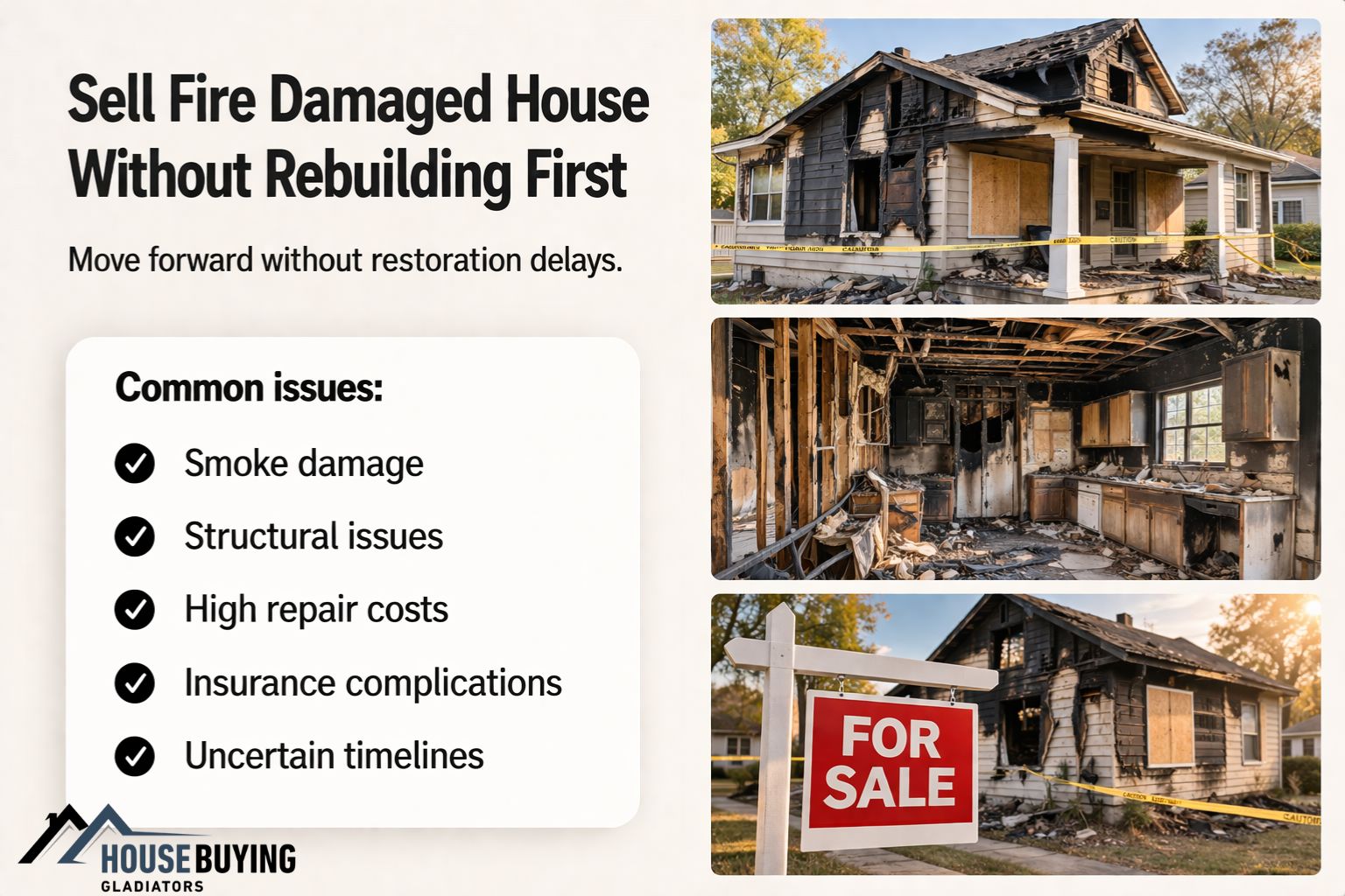 Sell Fire Damaged House Knox County TN Without Rebuilding First
