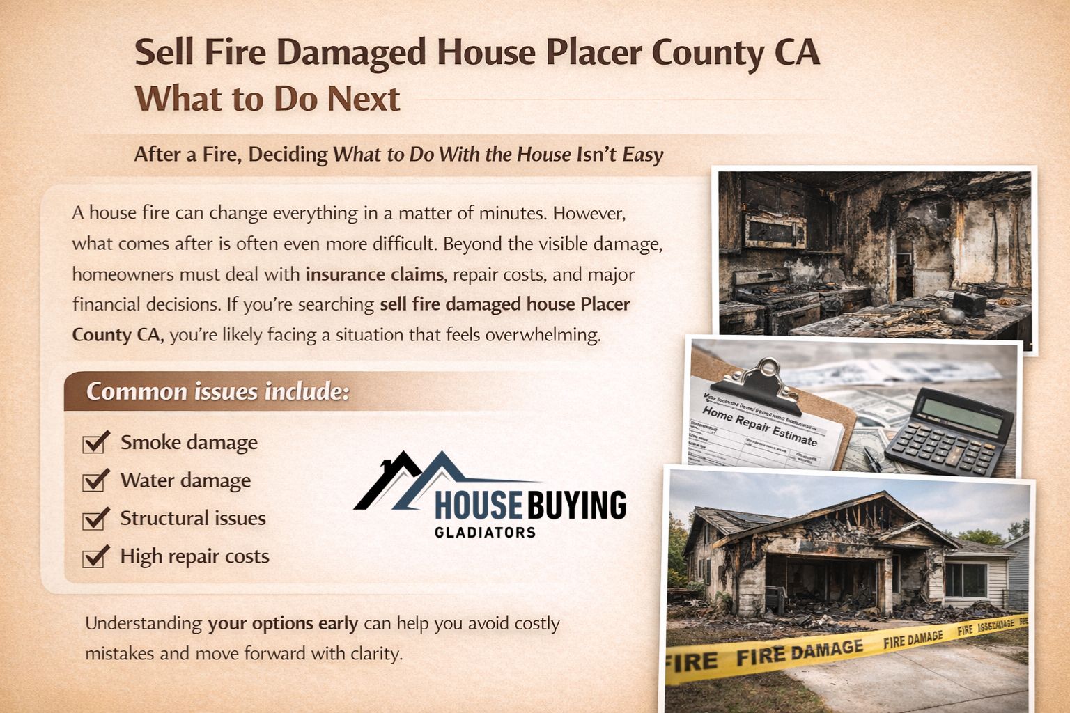 Sell Fire Damaged House Placer County CA What to Do Next