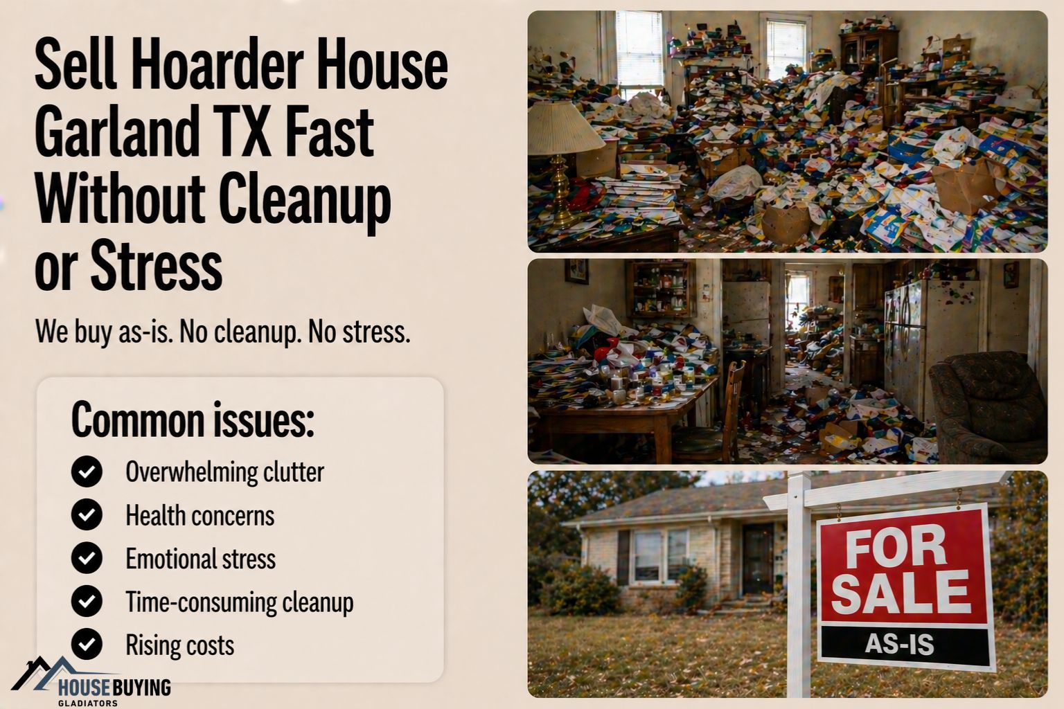 Sell Hoarder House Garland TX Fast Without Cleanup or Stress