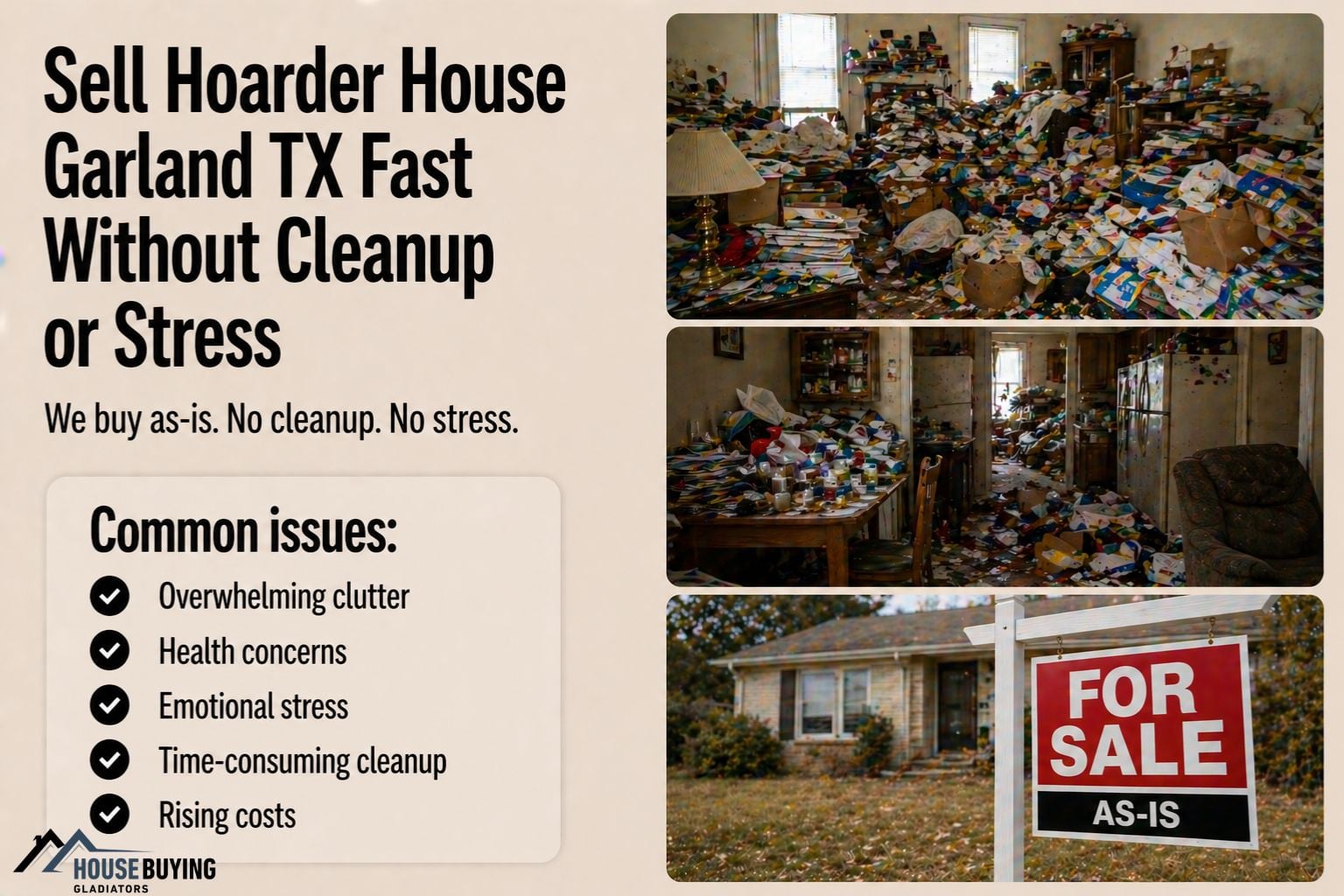 Sell Hoarder House Garland TX Fast Without Cleanup or Stress