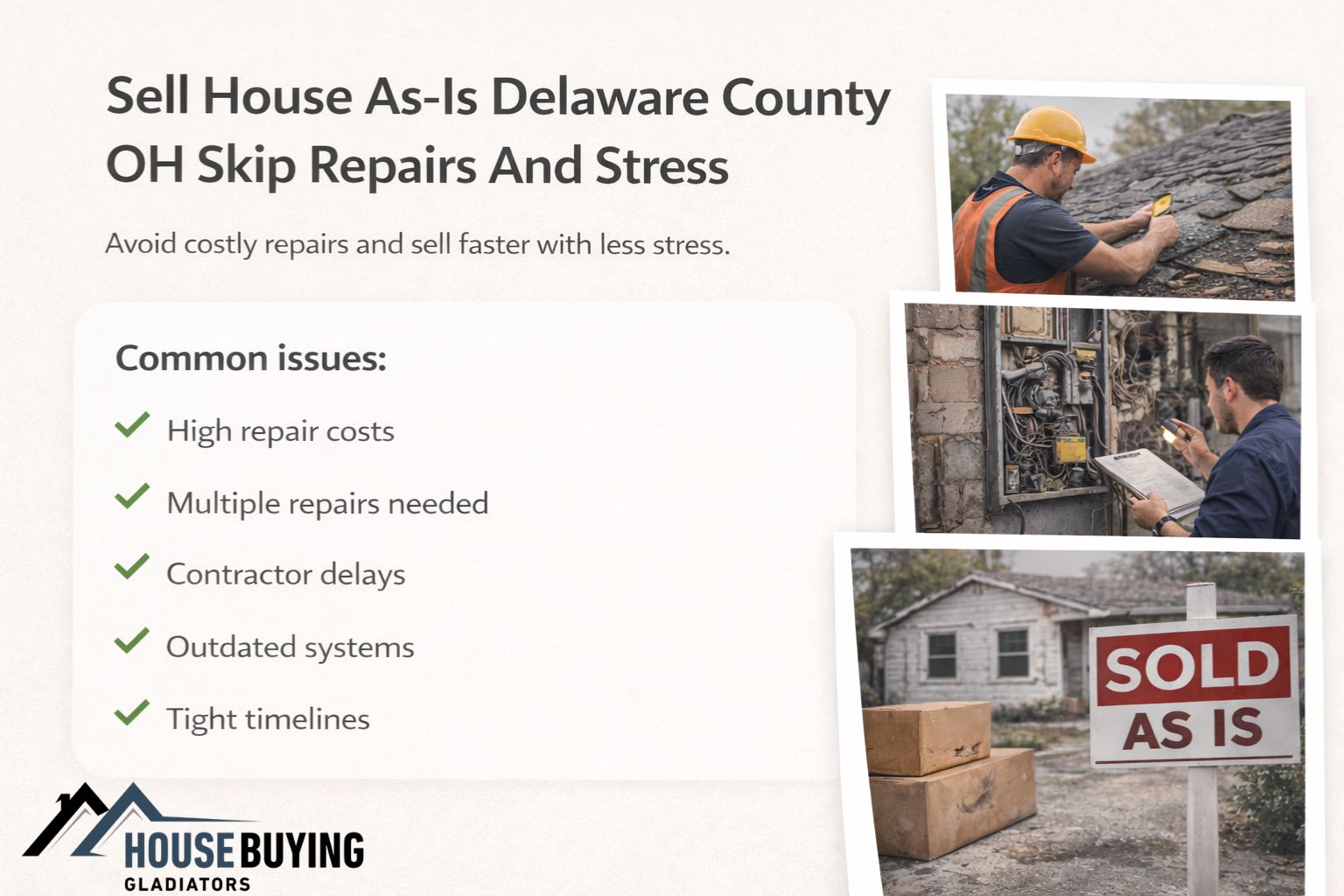 Sell House As-Is Delaware County OH Skip Repairs And Stress