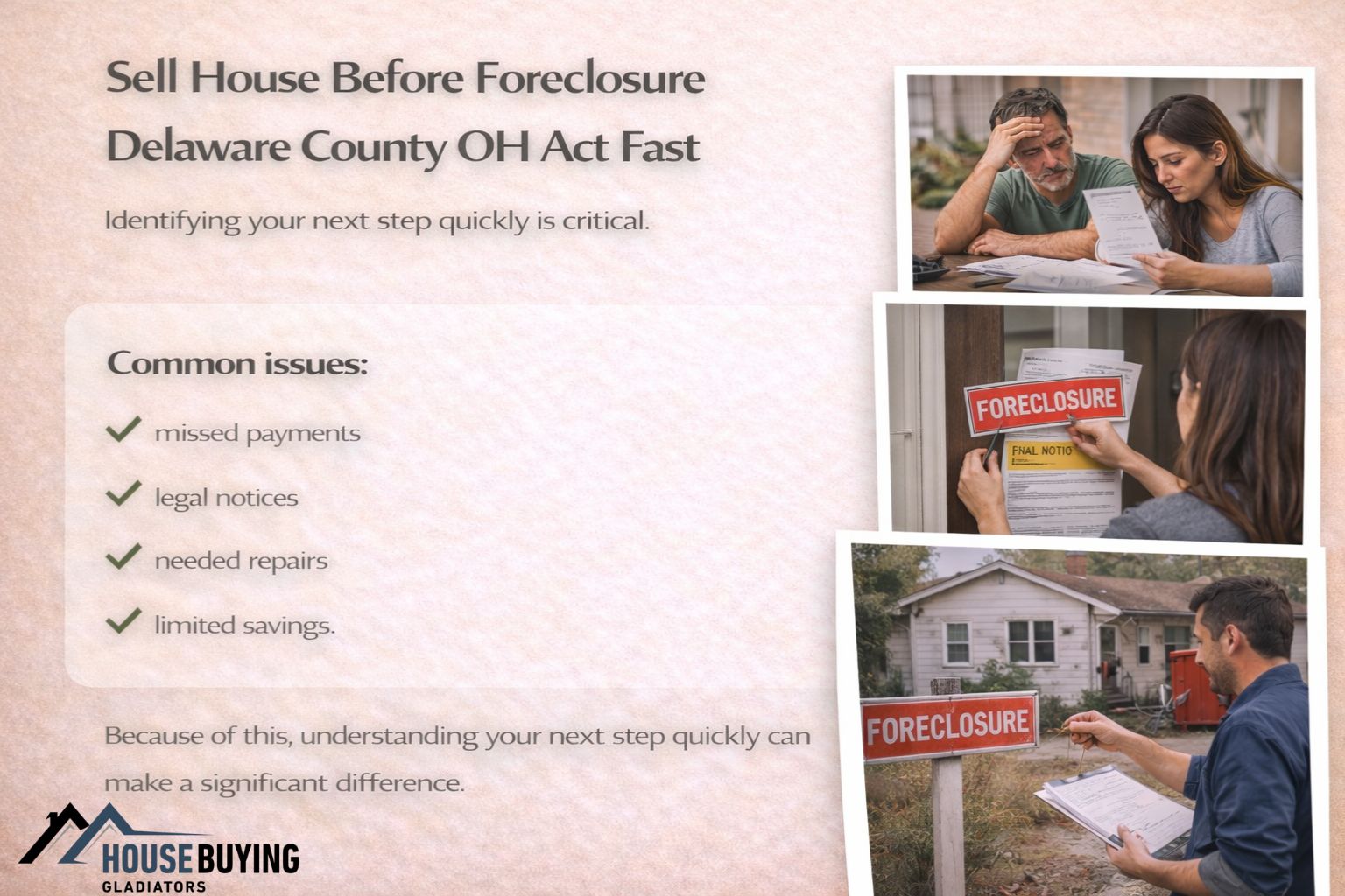 Sell House Before Foreclosure Delaware County OH Act Fast