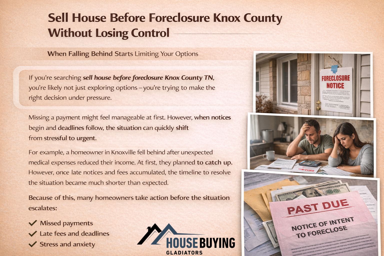 Sell House Before Foreclosure Knox County Without Losing Control