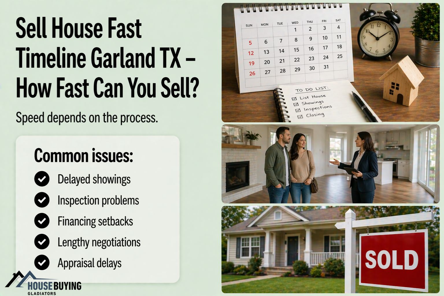 Sell House Fast Timeline Garland TX – How Fast Can You Sell