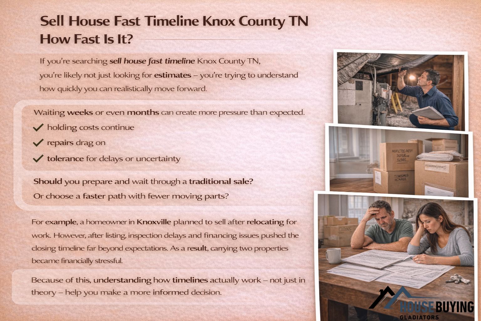Sell House Fast Timeline Knox County TN How Fast Is It
