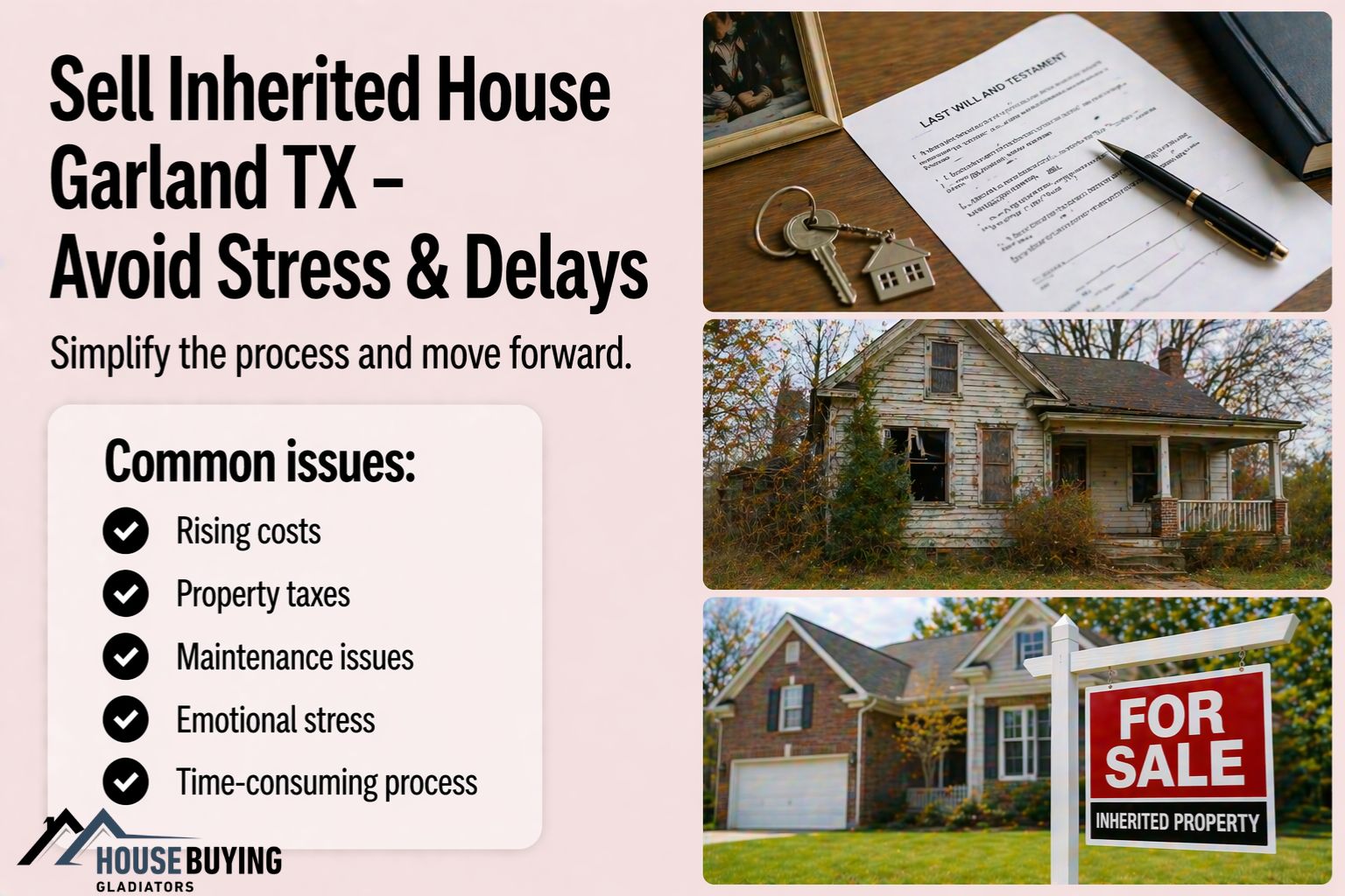 Sell Inherited House Garland TX – Avoid Stress & Delays
