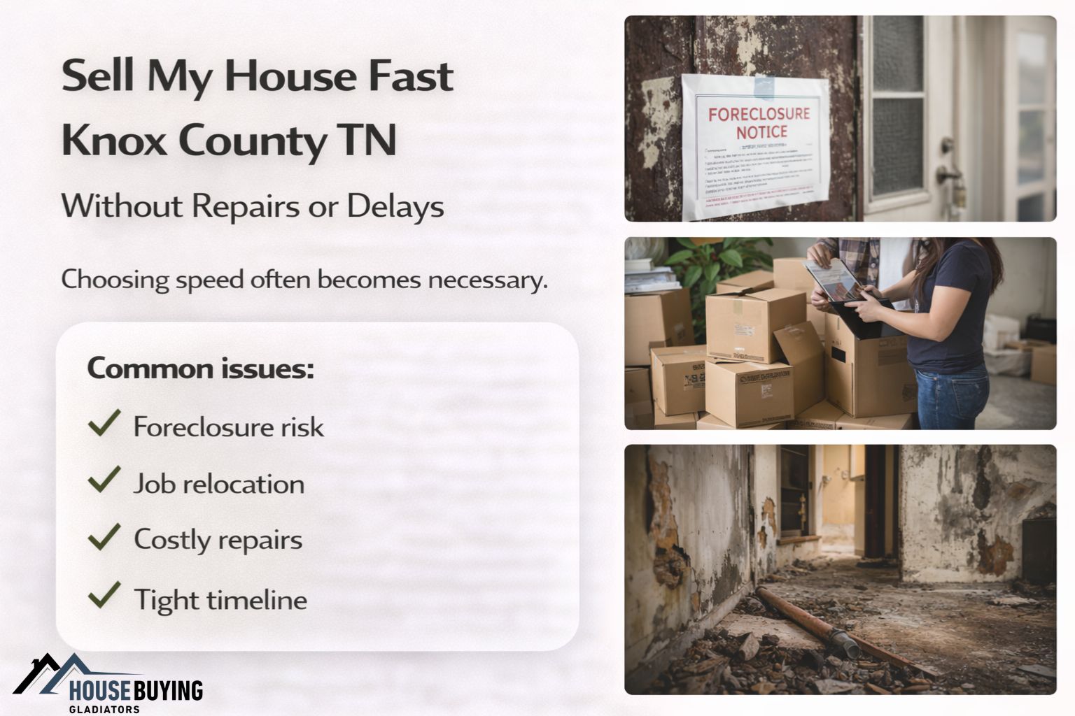 Sell My House Fast Knox County TN Without Repairs or Delays