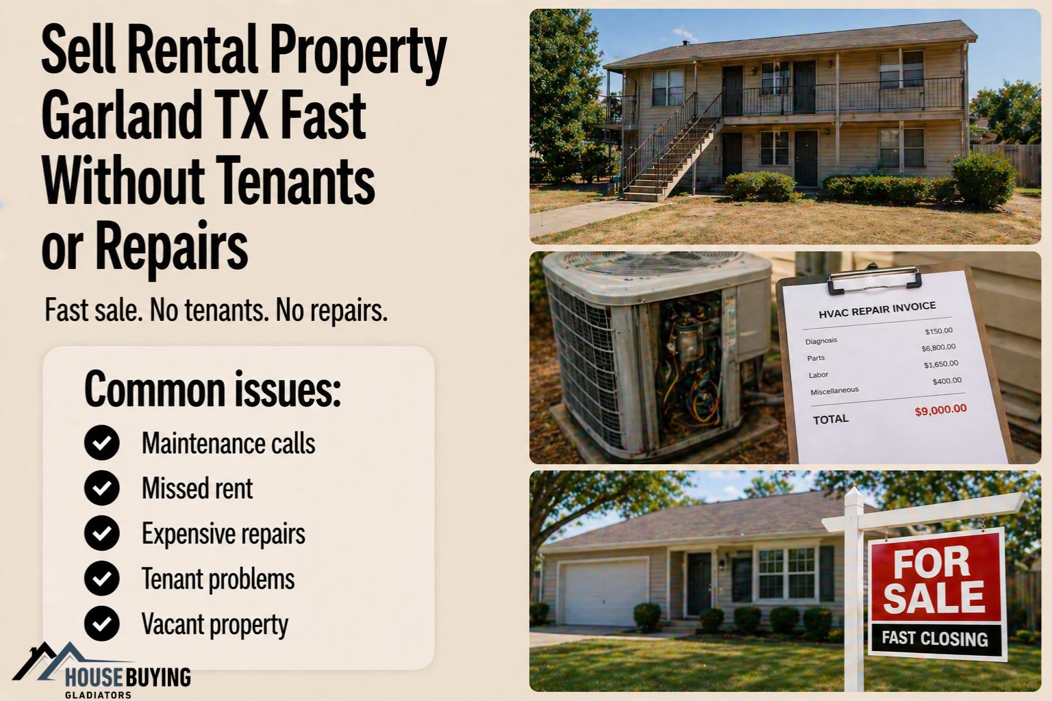Sell Rental Property Garland TX Fast Without Tenants or Repairs