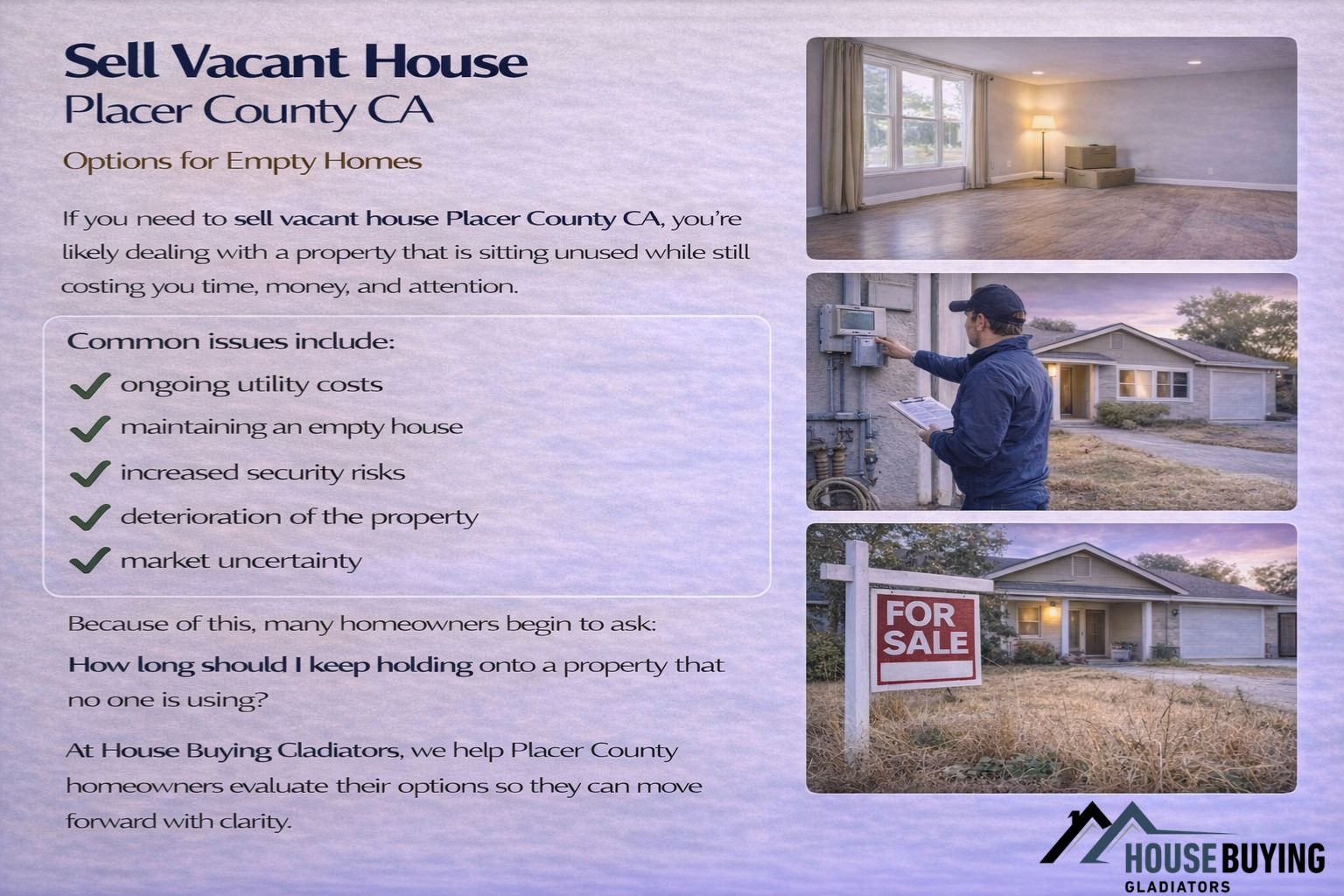 Sell Vacant House Placer County CA Options for Empty Homes