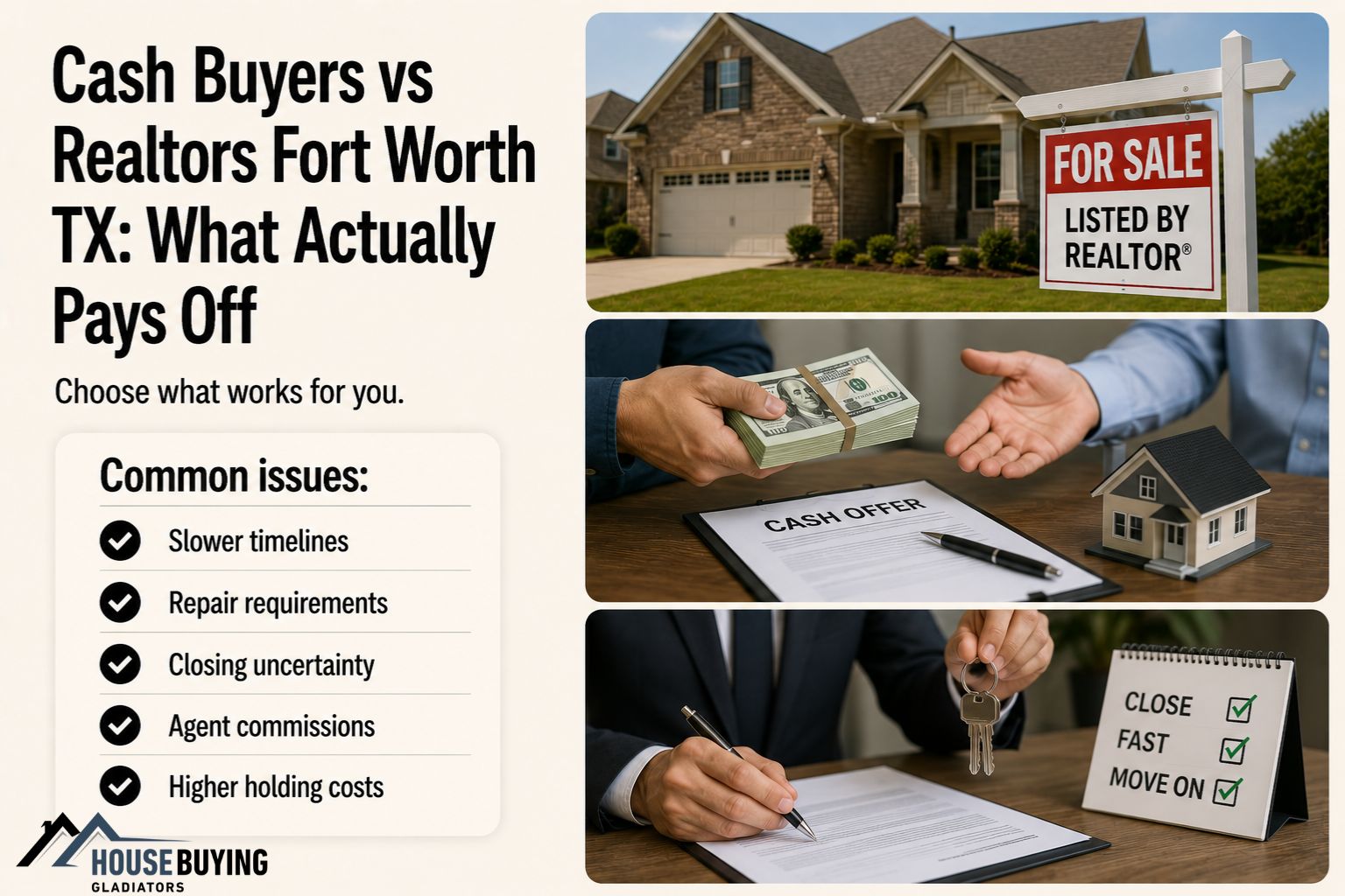 Cash Buyers vs Realtors Fort Worth TX What Actually Pays Off