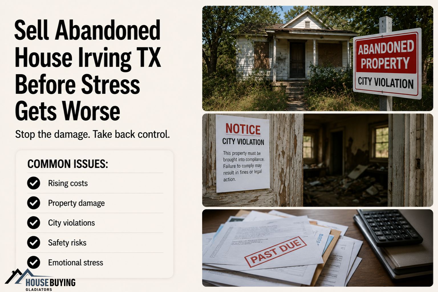 Sell Abandoned House Irving TX Before Stress Gets Worse
