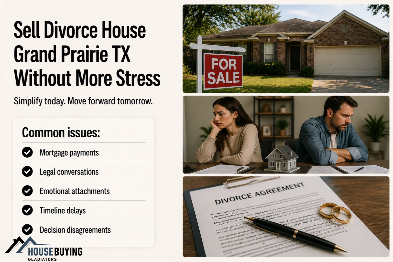 Sell Divorce House Grand Prairie TX Without More Stress