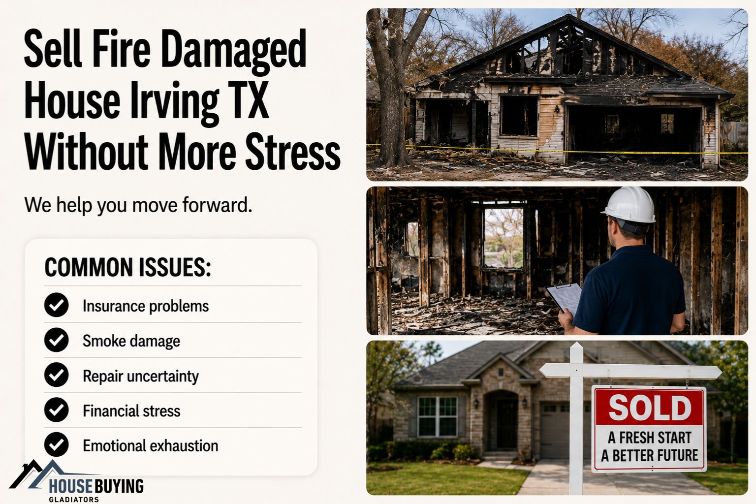 Sell Fire Damaged House Irving TX Without More Stress