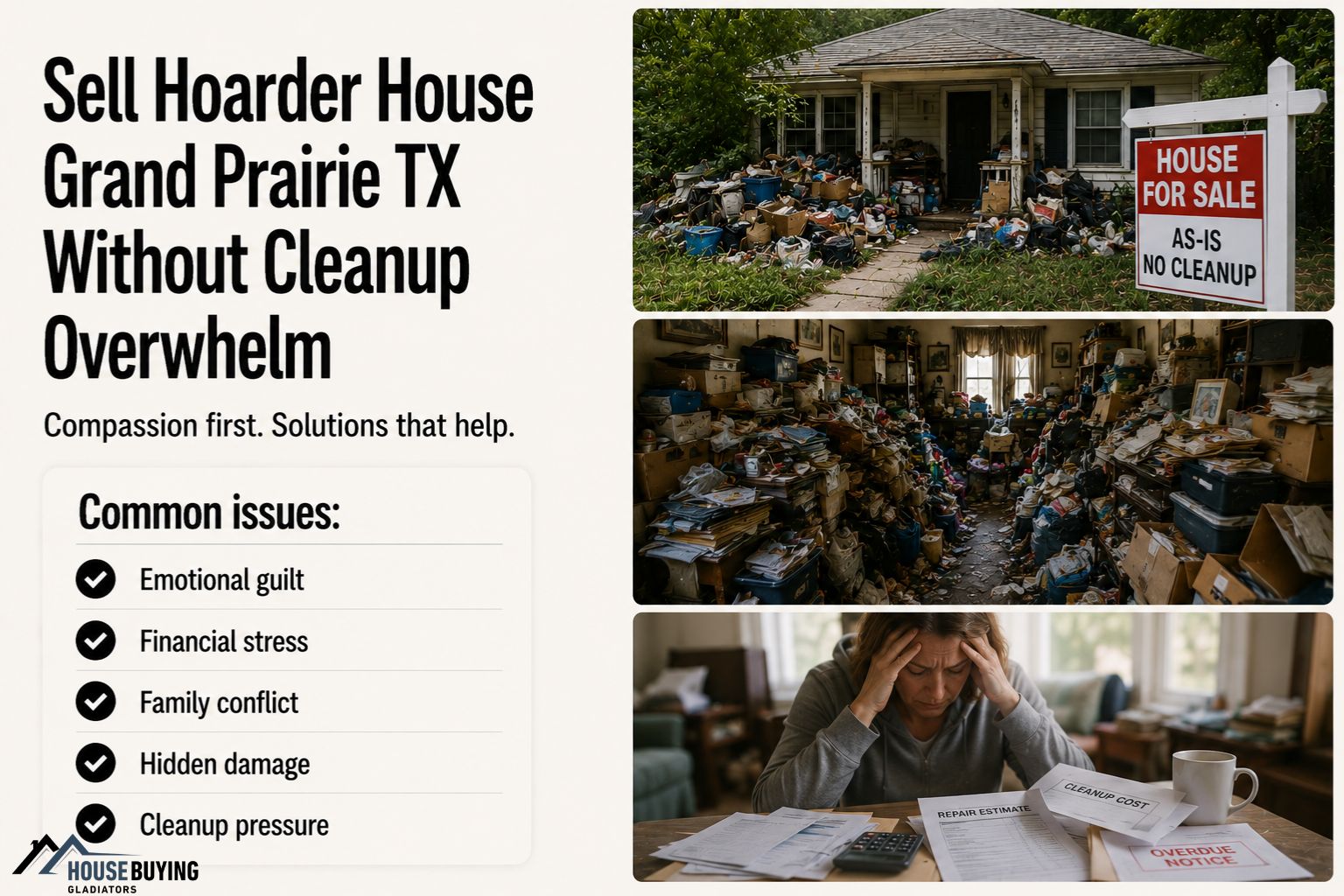 Sell Hoarder House Grand Prairie TX Without Cleanup Overwhelm
