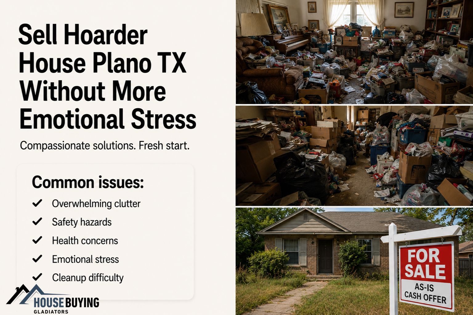 Sell Hoarder House Plano TX Without More Emotional Stress