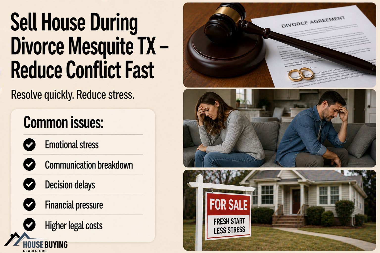 Sell House During Divorce Mesquite TX – Reduce Conflict Fast