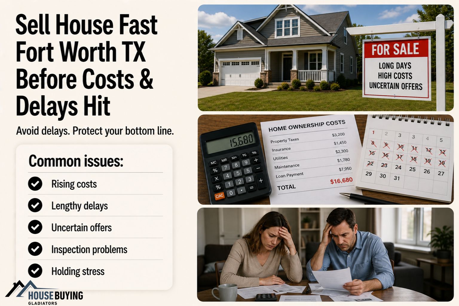 Sell House Fast Fort Worth TX Before Costs & Delays Hit