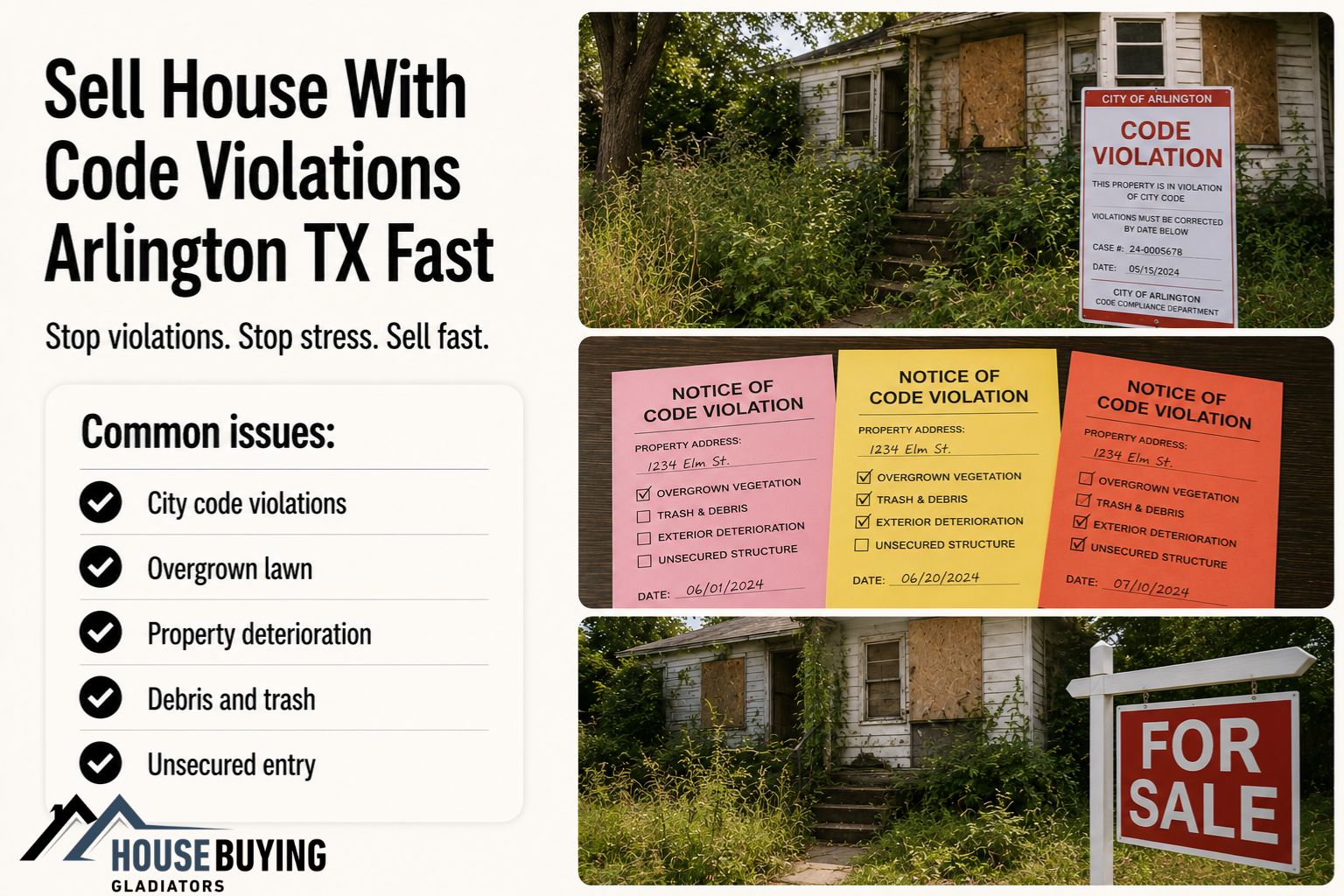 Sell House With Code Violations Arlington TX Fast