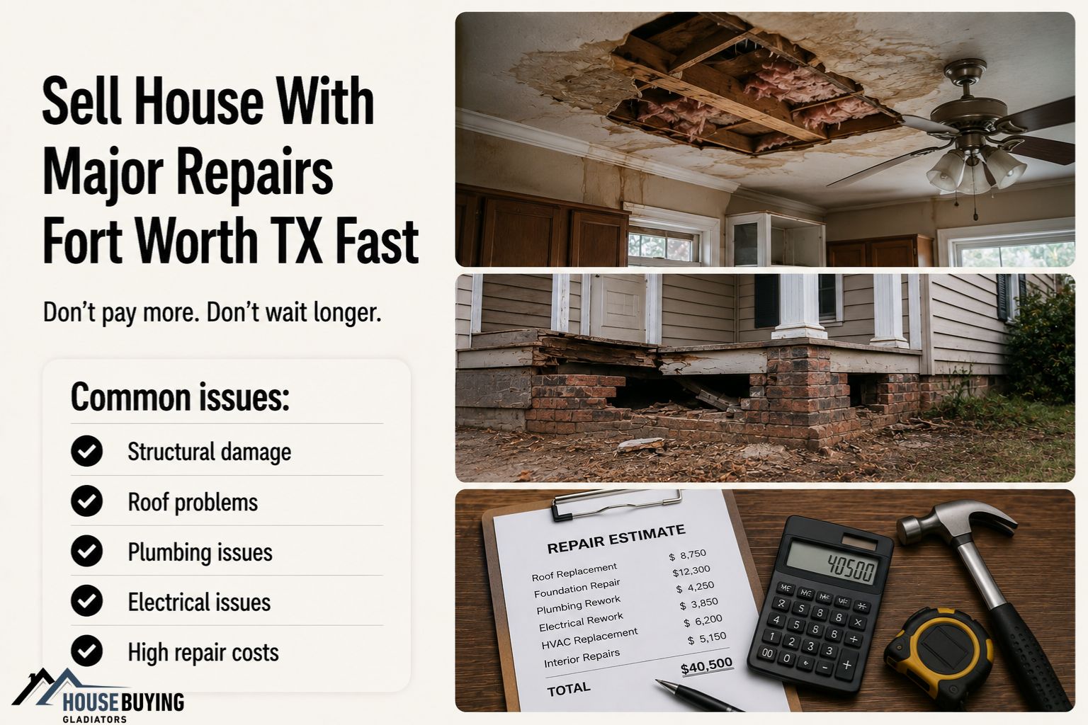 Sell House With Major Repairs Fort Worth TX Fast