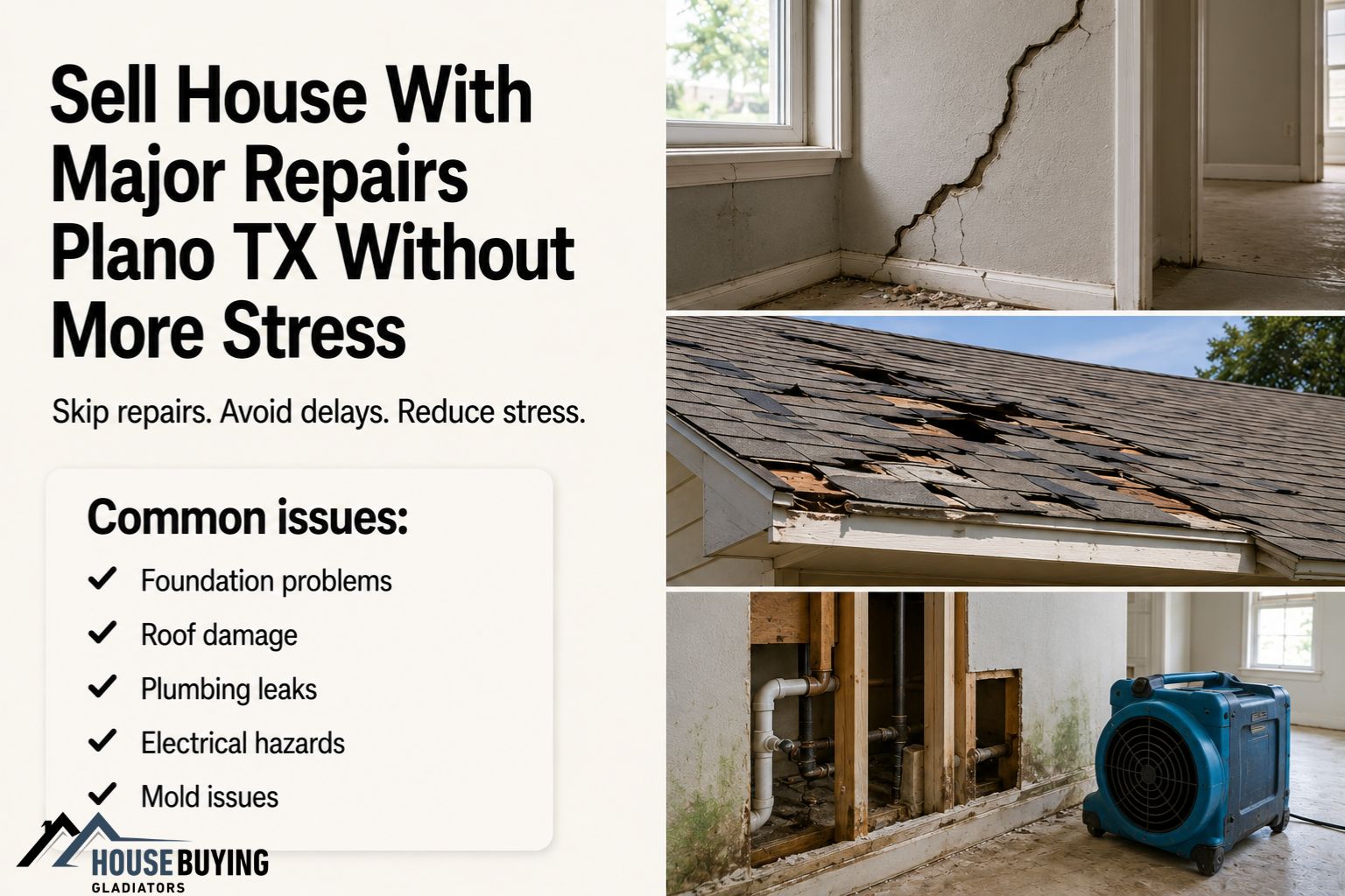 Sell House With Major Repairs Plano TX Without More Stress