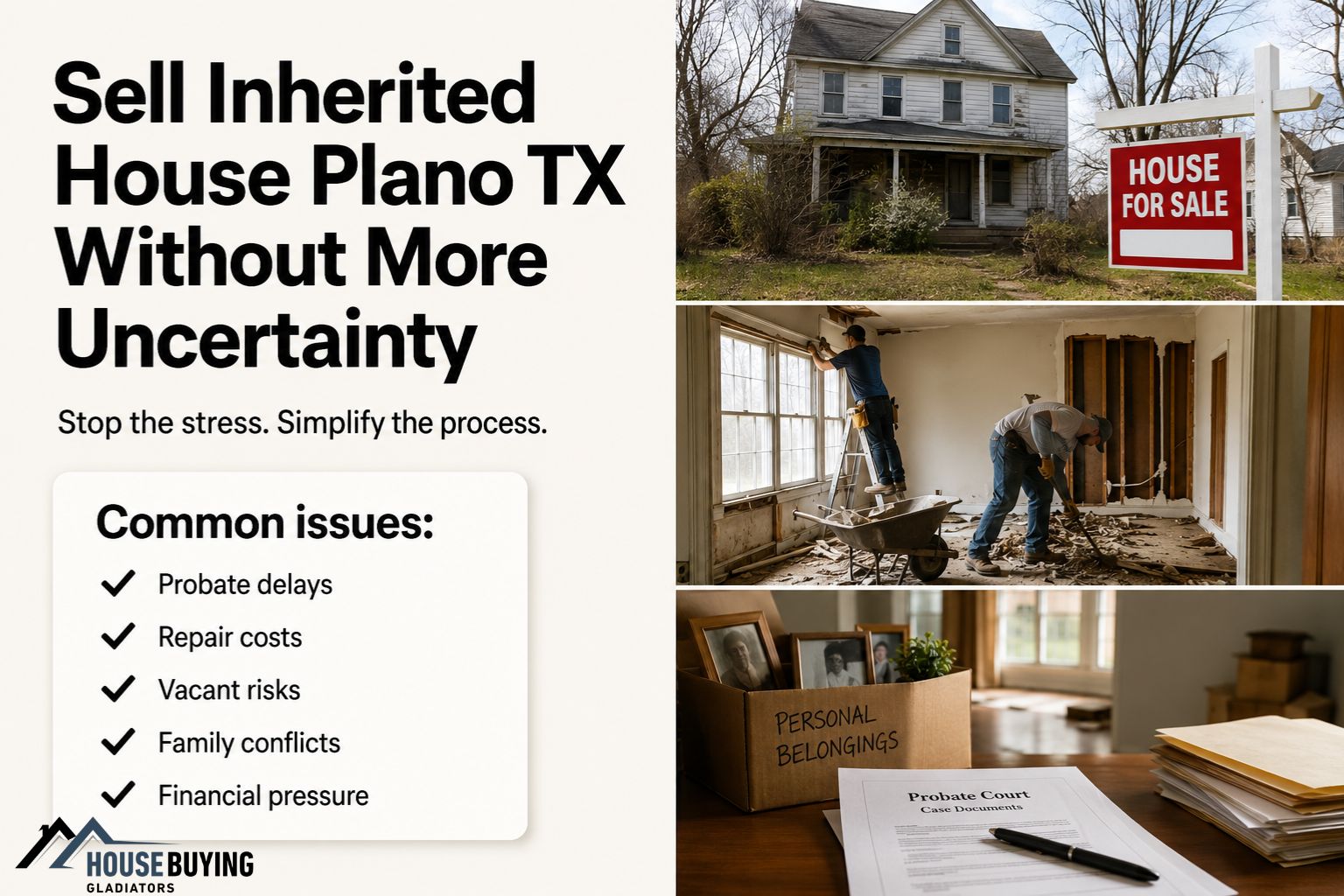 Sell Inherited House Plano TX Without More Uncertainty