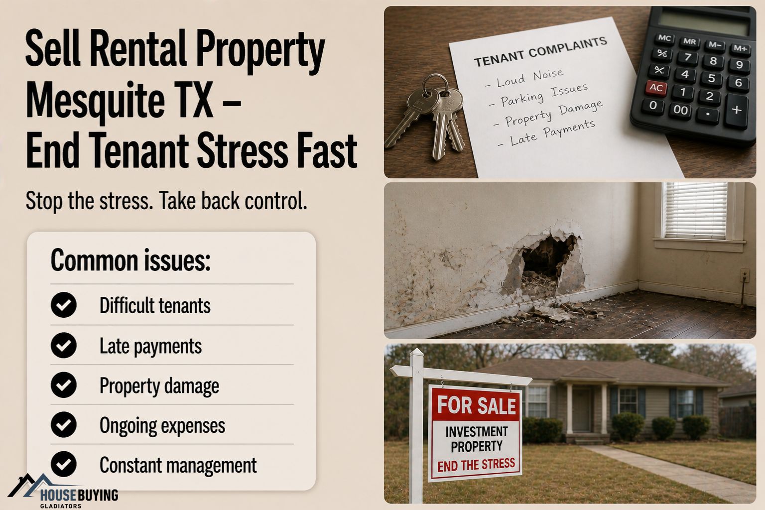 Sell Rental Property Mesquite TX – End Tenant Stress Fast