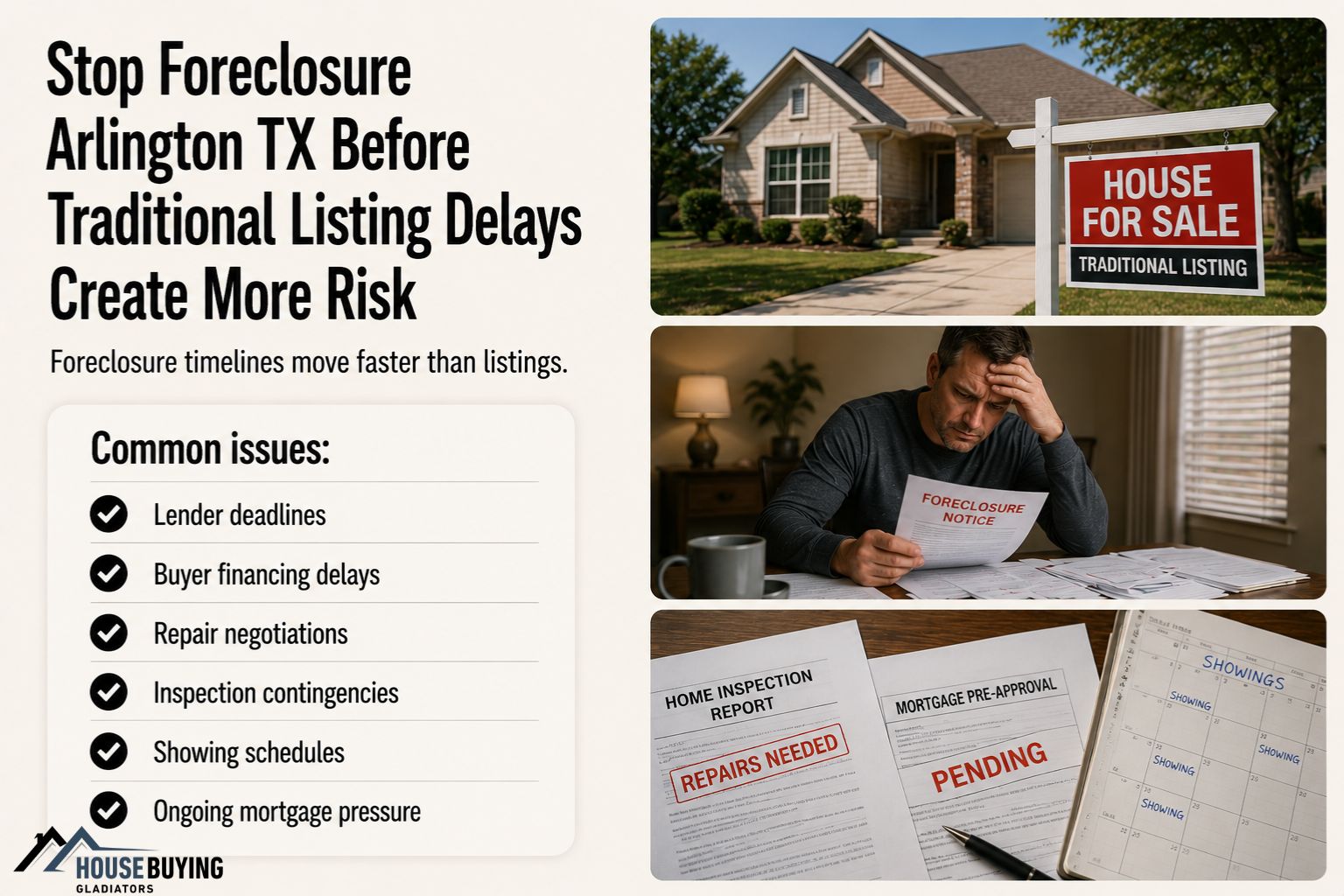 Stop Foreclosure Arlington TX Before Traditional Listing Delays Create More Risk