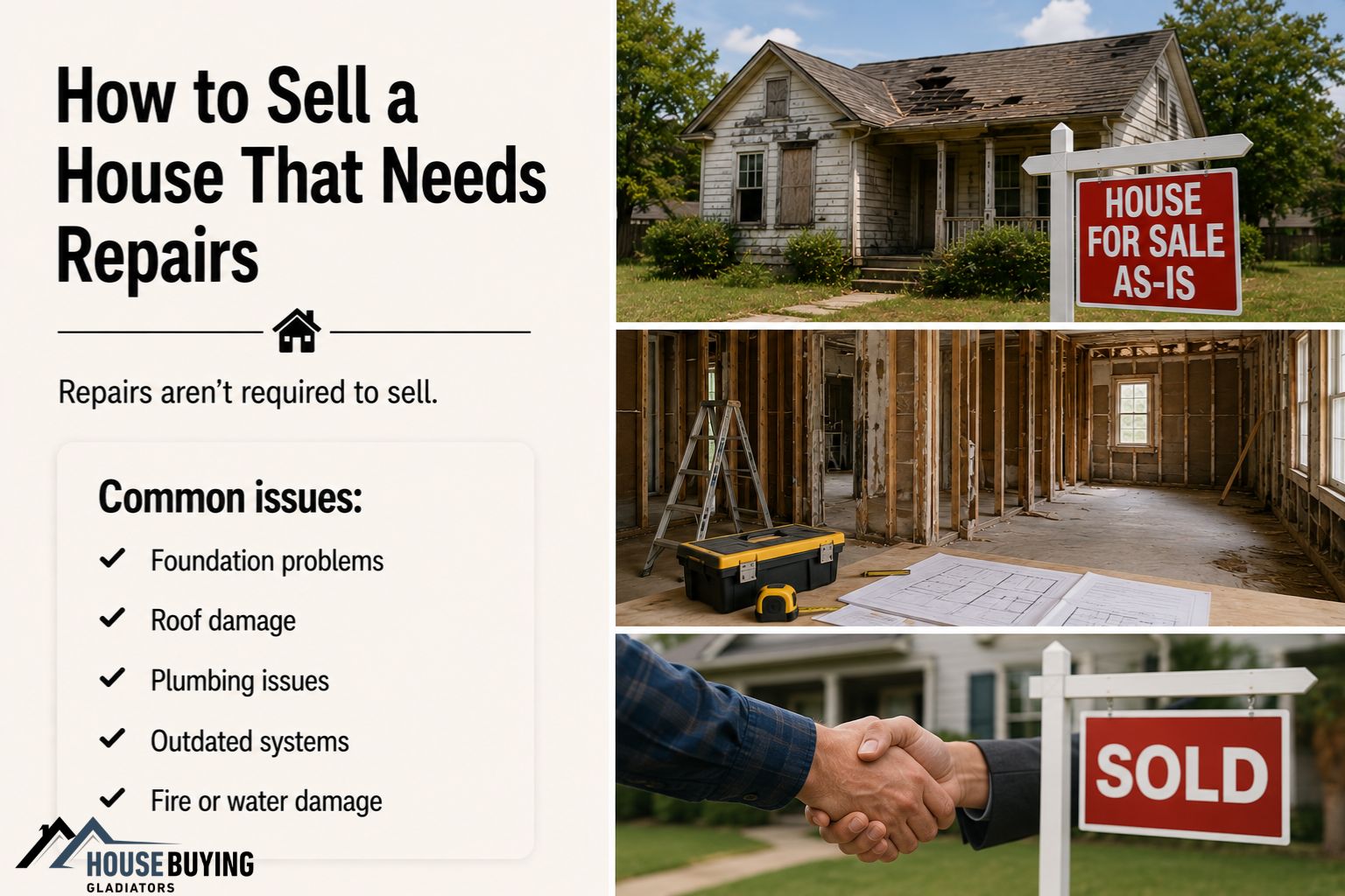 How to Sell a House That Needs Repairs