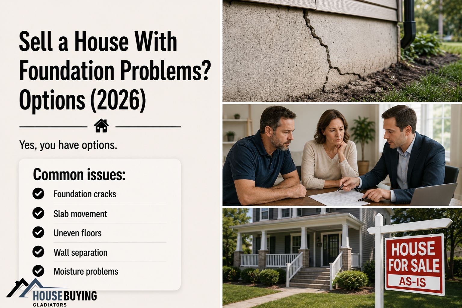 Sell a House With Foundation Problems Options (2026)