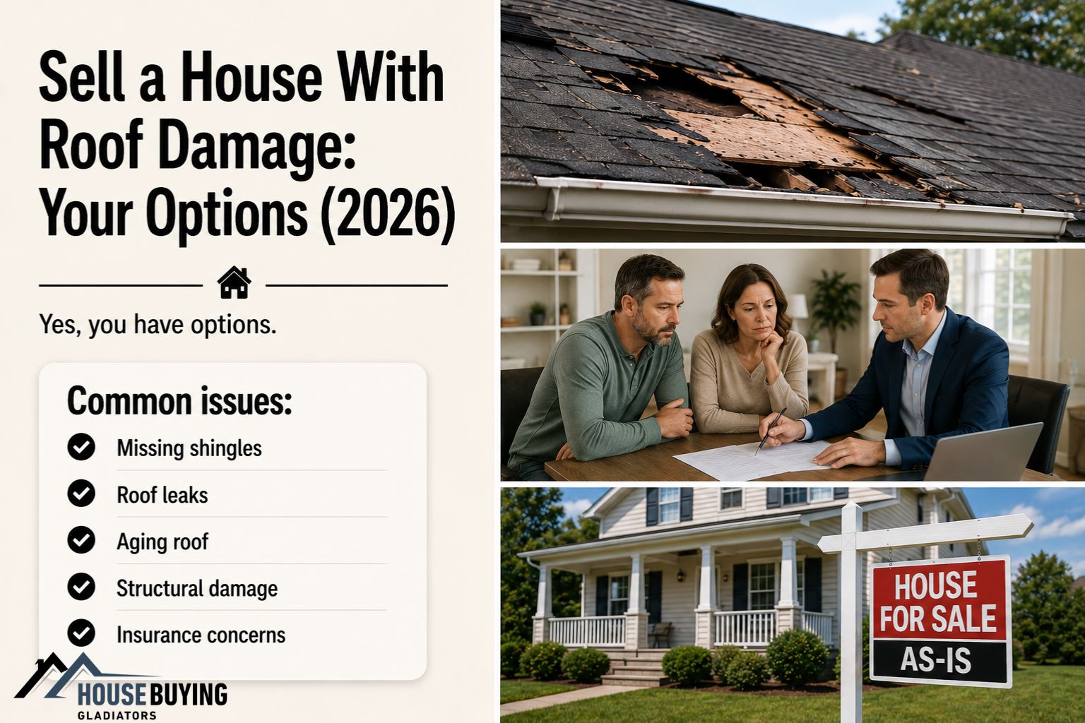 Sell a House With Roof Damage Your Options (2026)