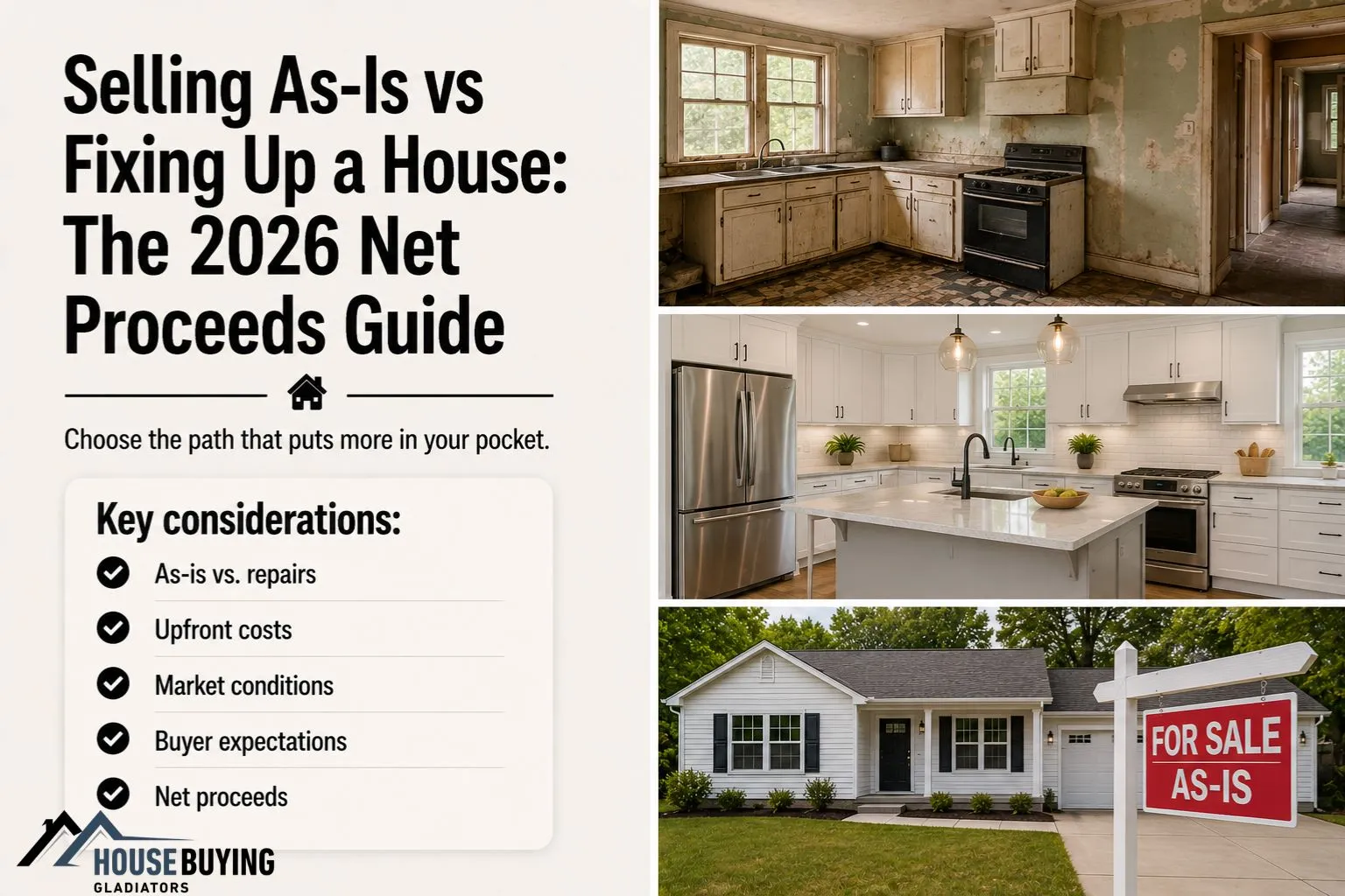 Selling As-Is vs Fixing Up a House The 2026 Net Proceeds Guide
