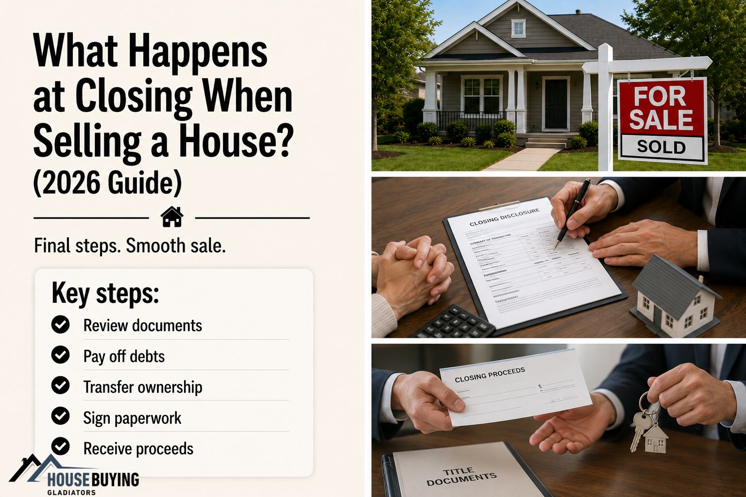 What Happens at Closing When Selling a House (2026 Guide)