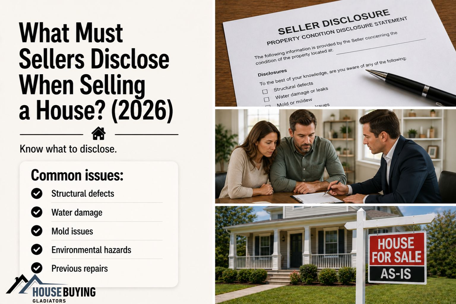 What Must Sellers Disclose When Selling a House (2026)