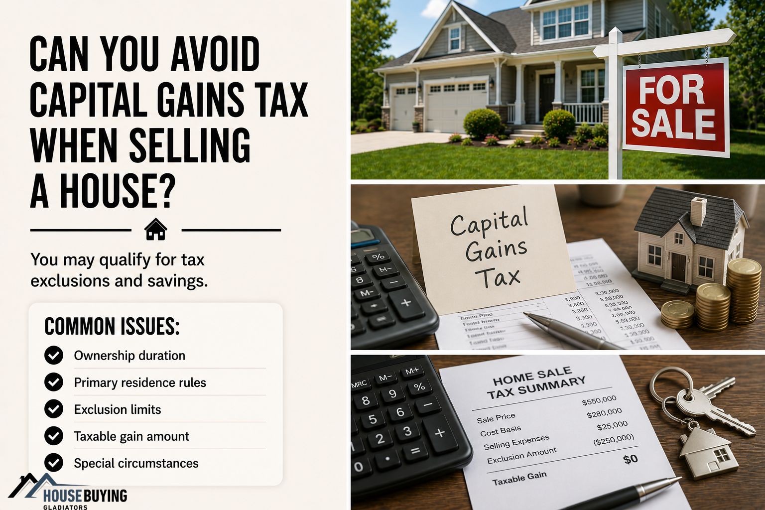 Can You Avoid Capital Gains Tax When Selling A House