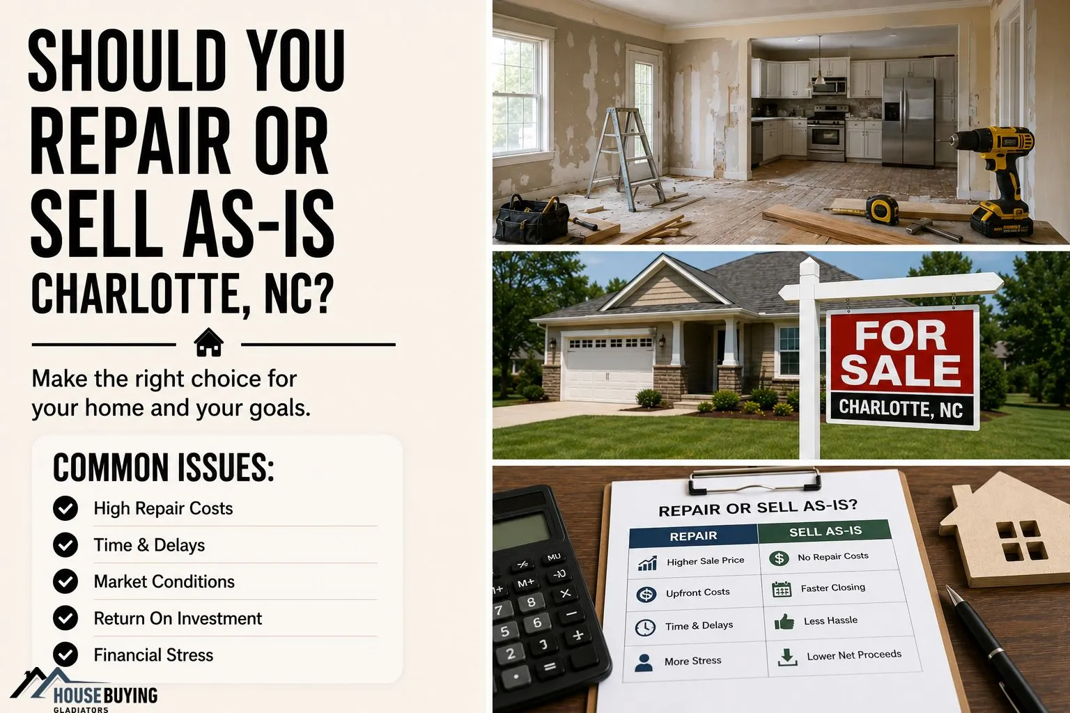 Should You Repair or Sell As-Is Charlotte NC