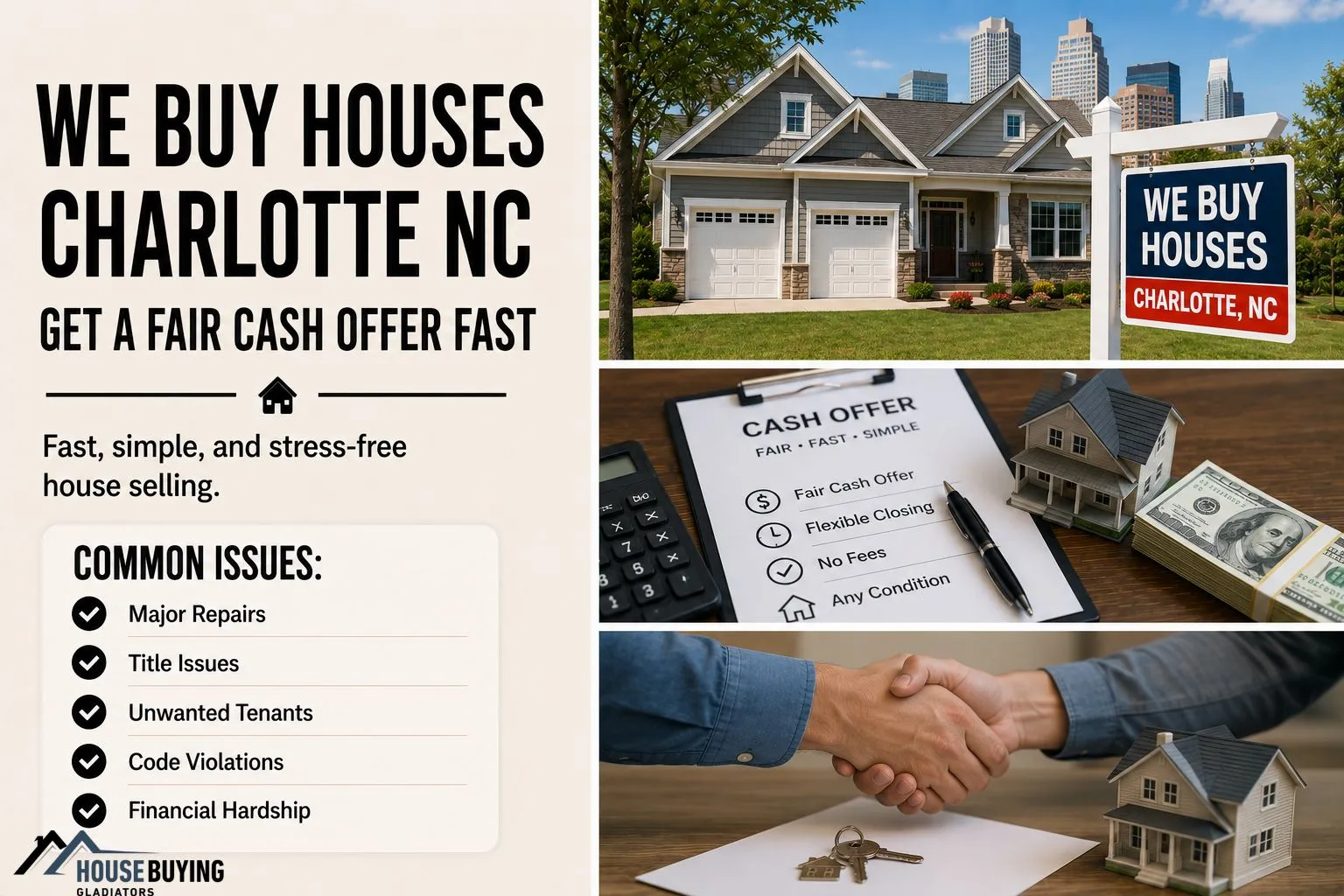 We Buy Houses Charlotte NC Get A Fair Cash Offer Fast